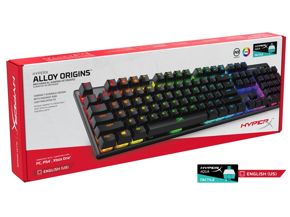 HyperX Alloy Origins RGB Aqua switch Mechanical Gaming Keyboard