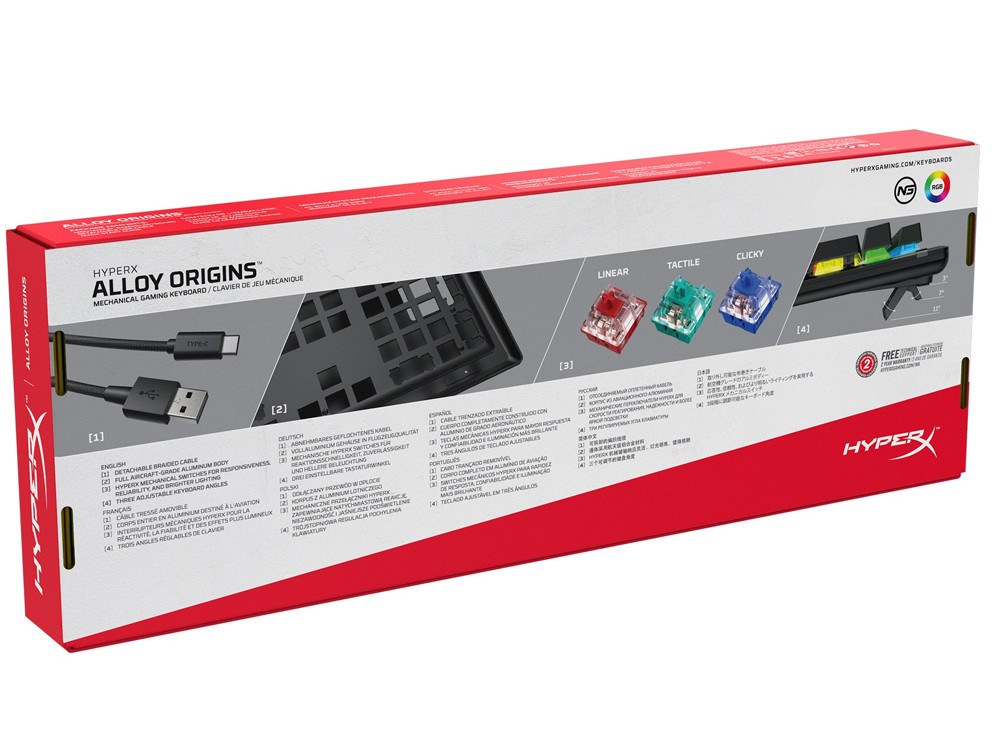 HyperX Alloy Origins RGB Aqua switch Mechanical Gaming Keyboard