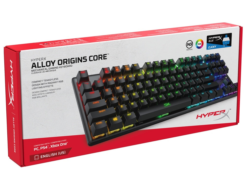 HyperX Alloy Origins Core RGB Mechanical Gaming Keyboard - Blue Switch