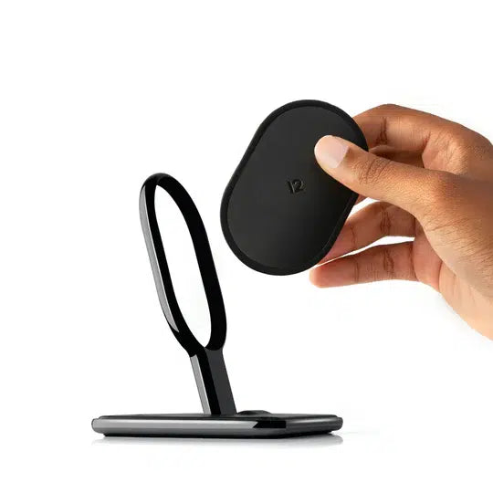 Twelve South HiRise Wireless – Chrome & Leather Qi Charging Stand