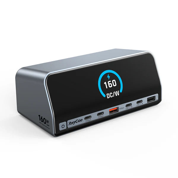 RayCue 160W 13-in-1 USB-C Docking Station (Dual 4K HDMI)