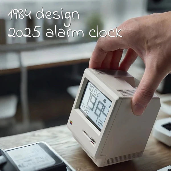 RayCue Maclock Retro Pixel Alarm Clock (USB-C Rechargeable)-4