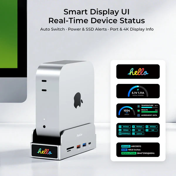 RayCue SmartDock Pro for Mac Mini (US Plug)-3