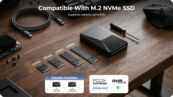 RayCue CyberVault Magnetic SSD Enclosure (10Gbps, Up to 8TB)-4