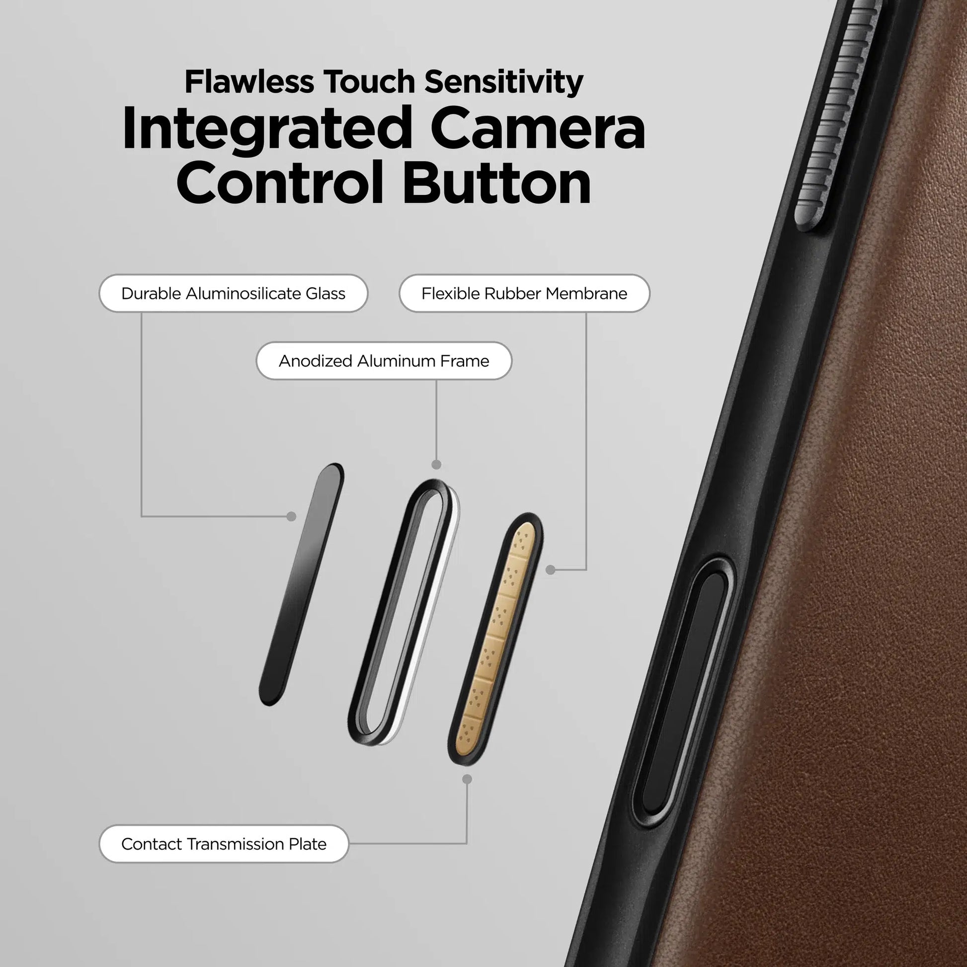Nomad Modern Leather Case – Rustic Brown for iPhone 17 Pro Max