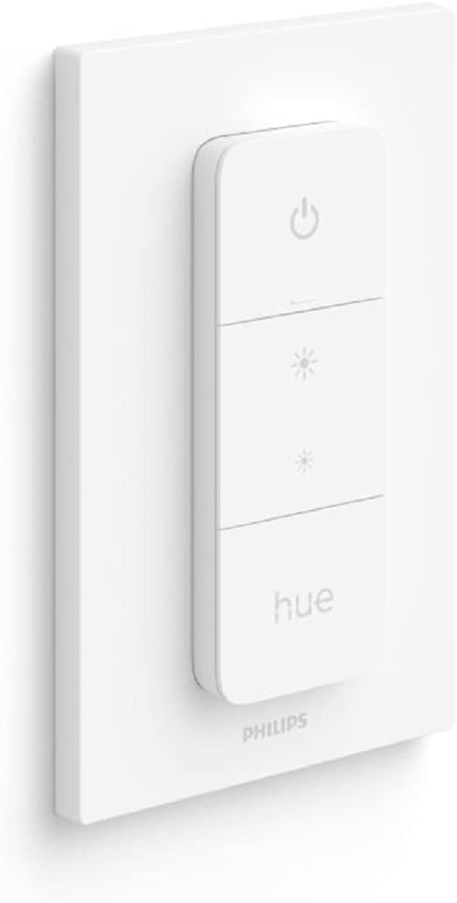Philips Hue v2 Smart Dimmer Switch and Remote, Installation-Free, Smart Home, Exclusively for Philips Hue Smart Lights, White