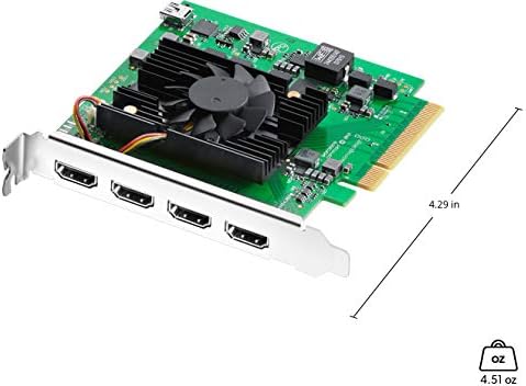 Blackmagic Design BM-BDLKDVQDHDMI4K PCIe Video Capture Card – 4× HDMI 2.0b, 4K