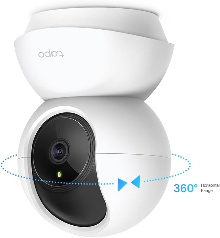 TP-Link Tapo Pan/Tilt AI Smart Home Security Wi-Fi Camera, Baby Monitor, 2K 3MP, Motion & Person Detection, Notification, Night Vision, SD Card Slot, Voice Control, No Hub Required (Tapo C210)