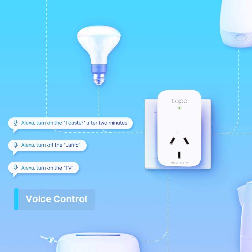 TP-Link Tapo Mini Smart Wi-Fi Socket, Smart Home Safety Protection, Remote & Voice Control, Schedule & Timer, Away Mode, Easy Setup (Tapo P100(1-pack))