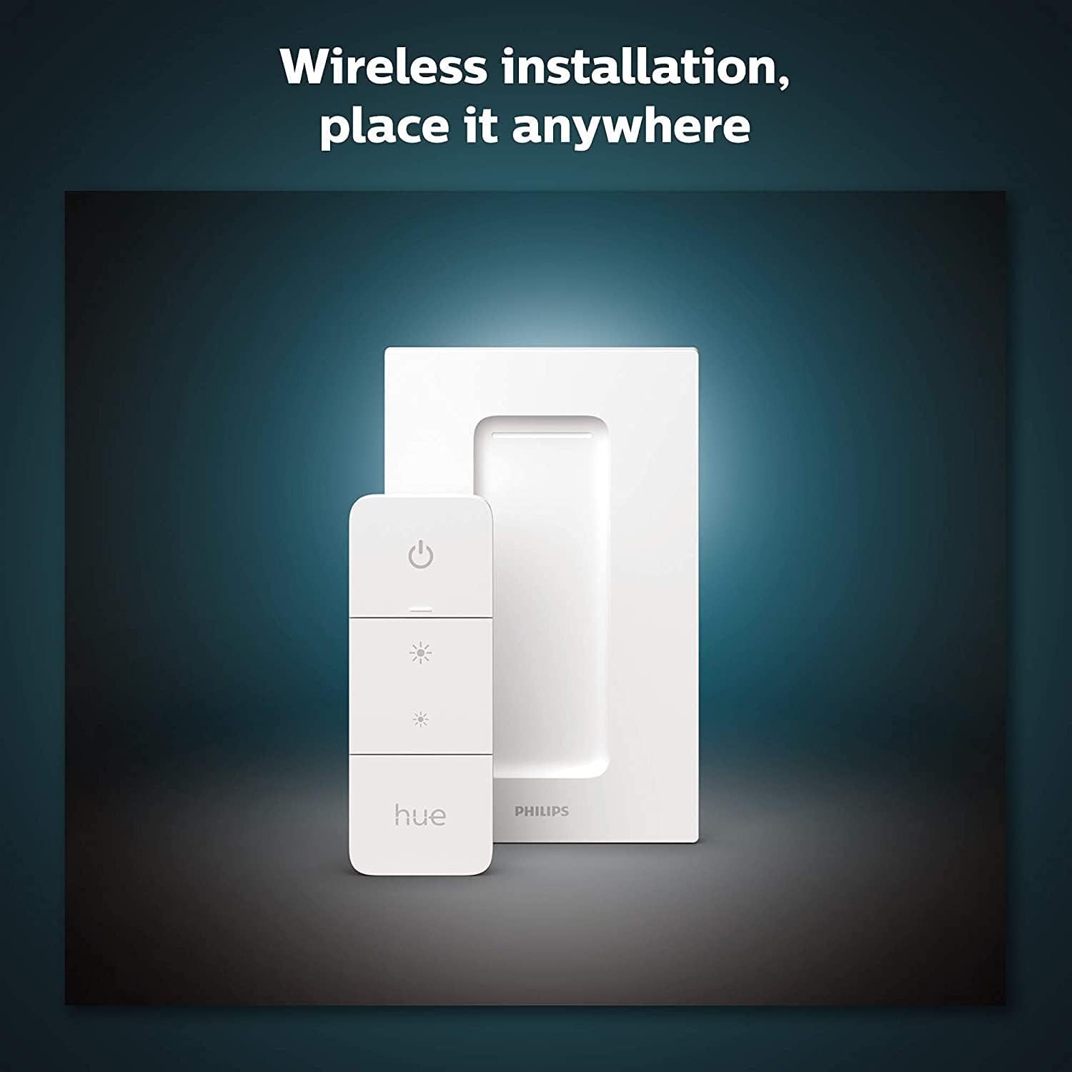 Philips Hue v2 Smart Dimmer Switch and Remote, Installation-Free, Smart Home, Exclusively for Philips Hue Smart Lights, White