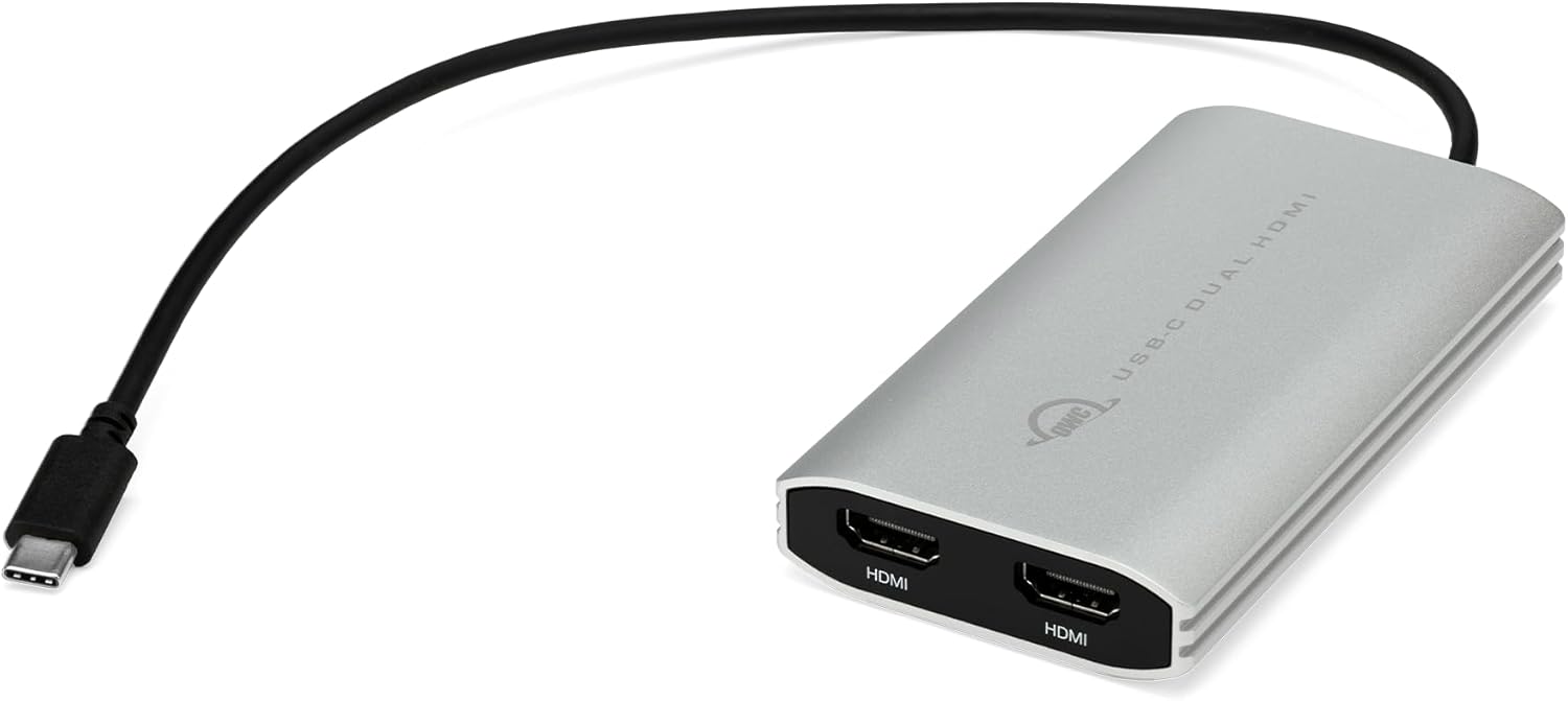OWC USB-C to Dual HDMI 4K Display Adapter with DisplayLink