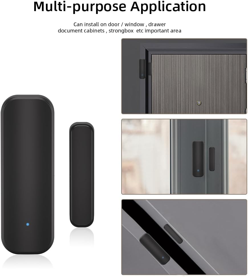 UanTii Tuya Smart Door/Window Open/Close Detector WiFi Door Contact Smart Home Security System Works with Smart Life App Woks with Alexa Works with Google Home