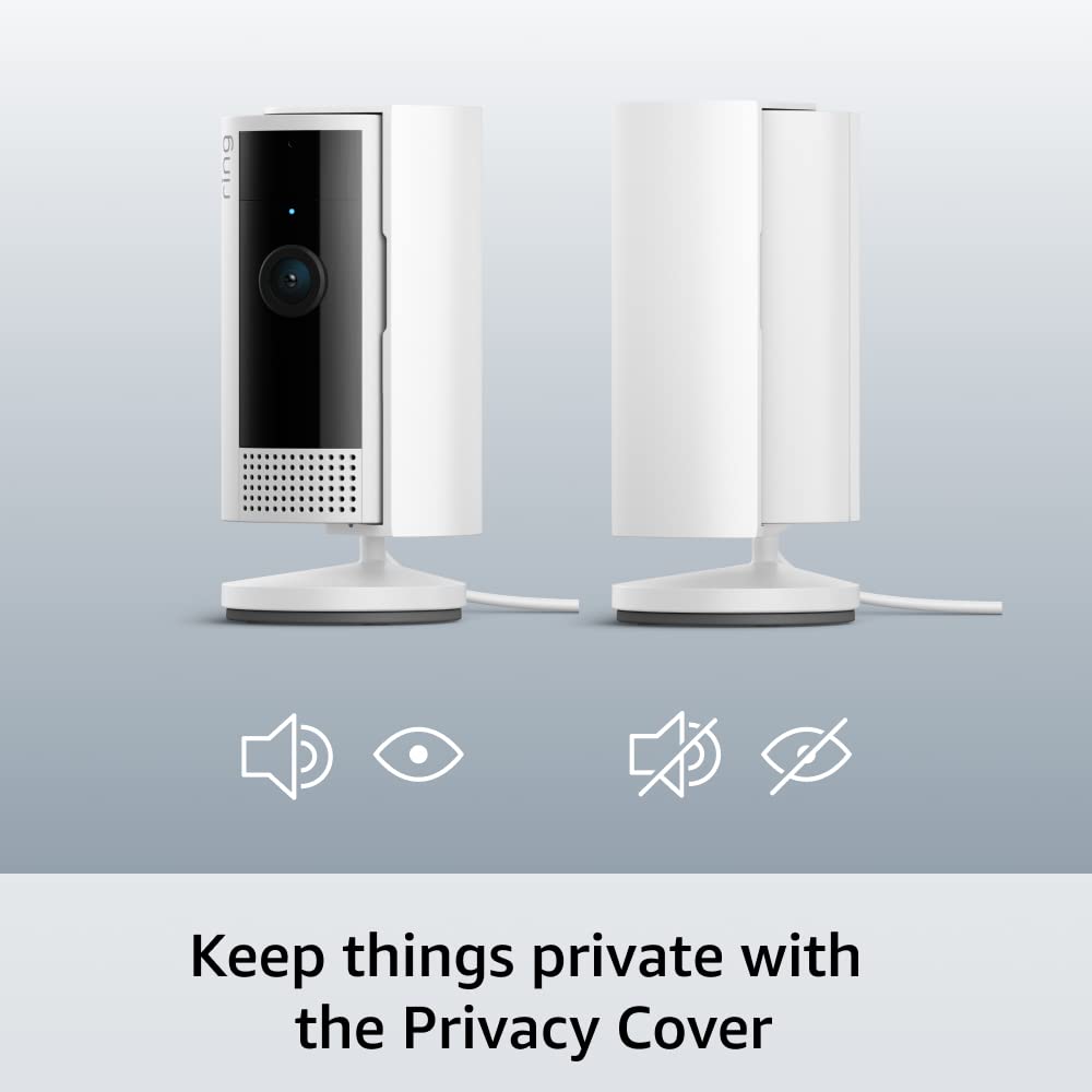 Ring Indoor Camera (2nd Gen) by Amazon | Plug-in pet Security Camera | 1080p HD Video, Privacy Cover, Wi-Fi, DIY alternative to a CCTV system | 30-day free trial of Ring Home