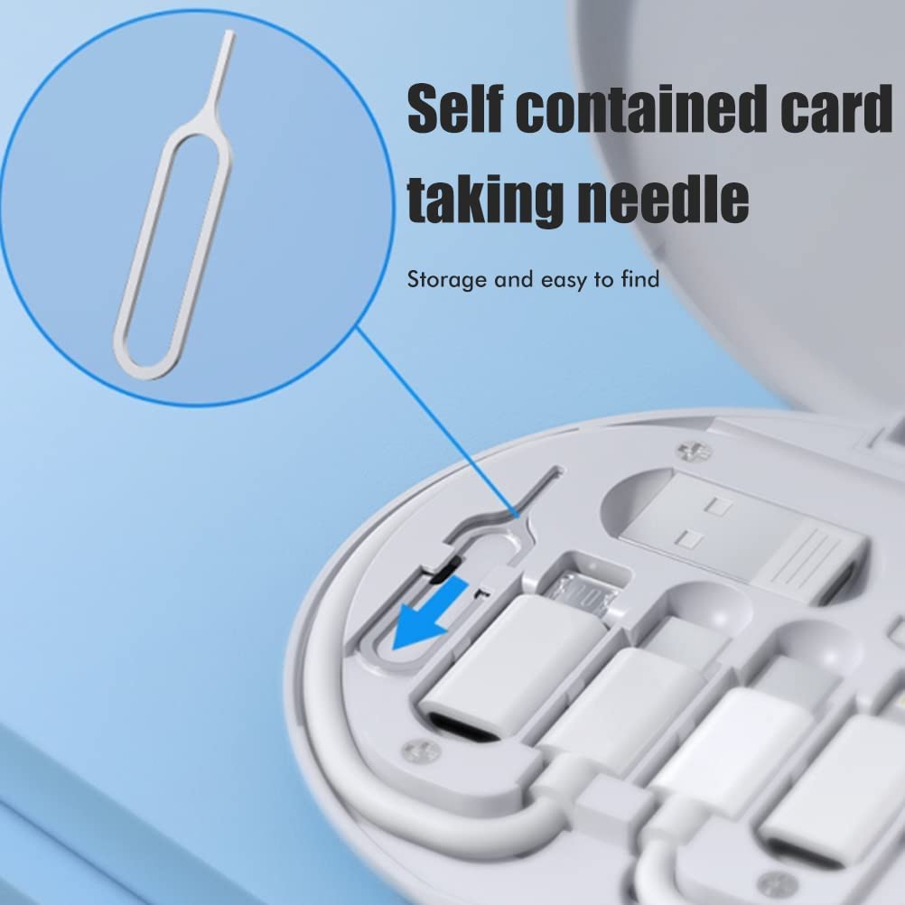 Dougrtha Multifunctional Data Cable Conversion Head — Portable Storage Box (White)