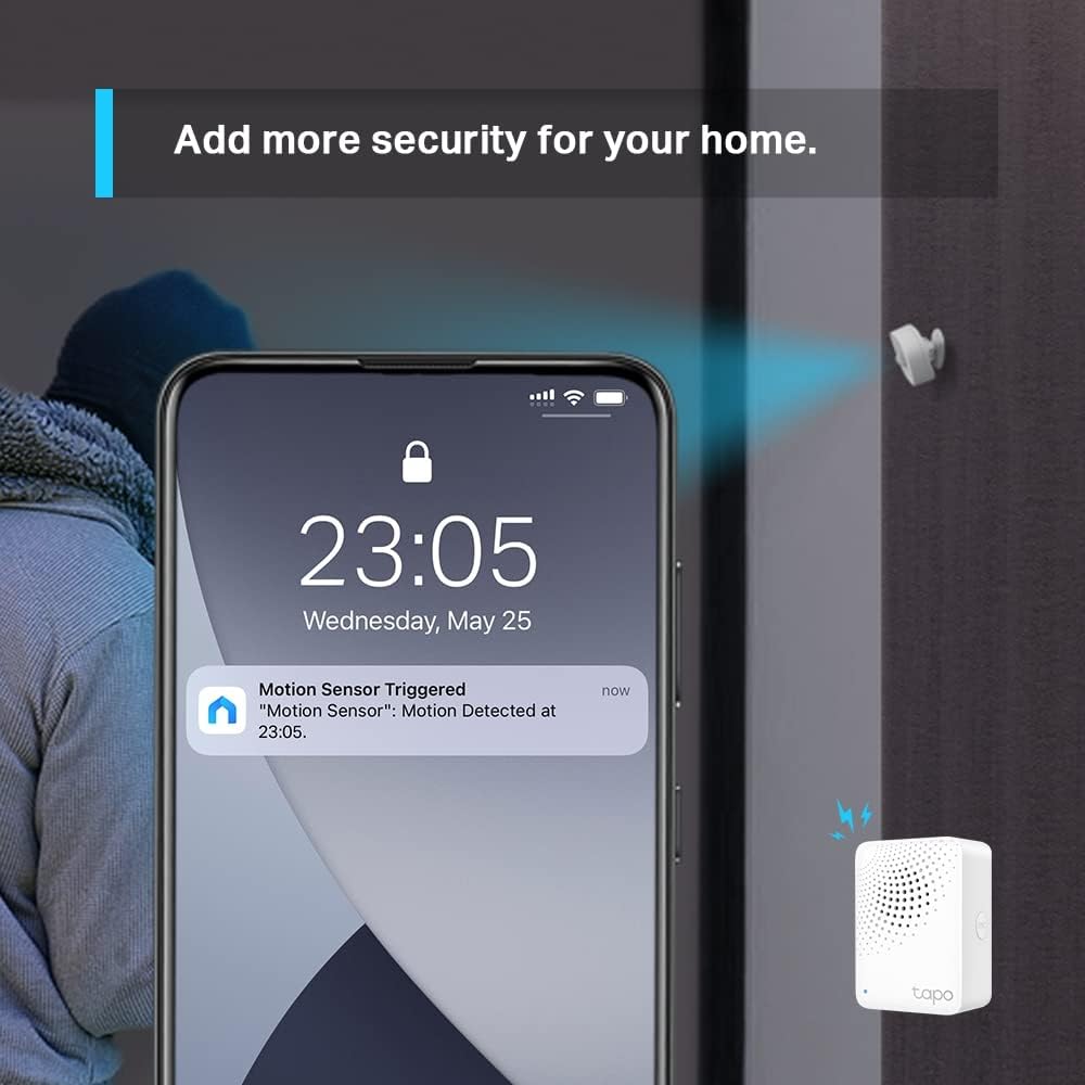Tapo Smart Motion Sensor, Wide Range Detection, Motion-Activated Light, Energy Saving, Instant Alerts & App Notification, Battery-Powered (Tapo T100） | AU Version |