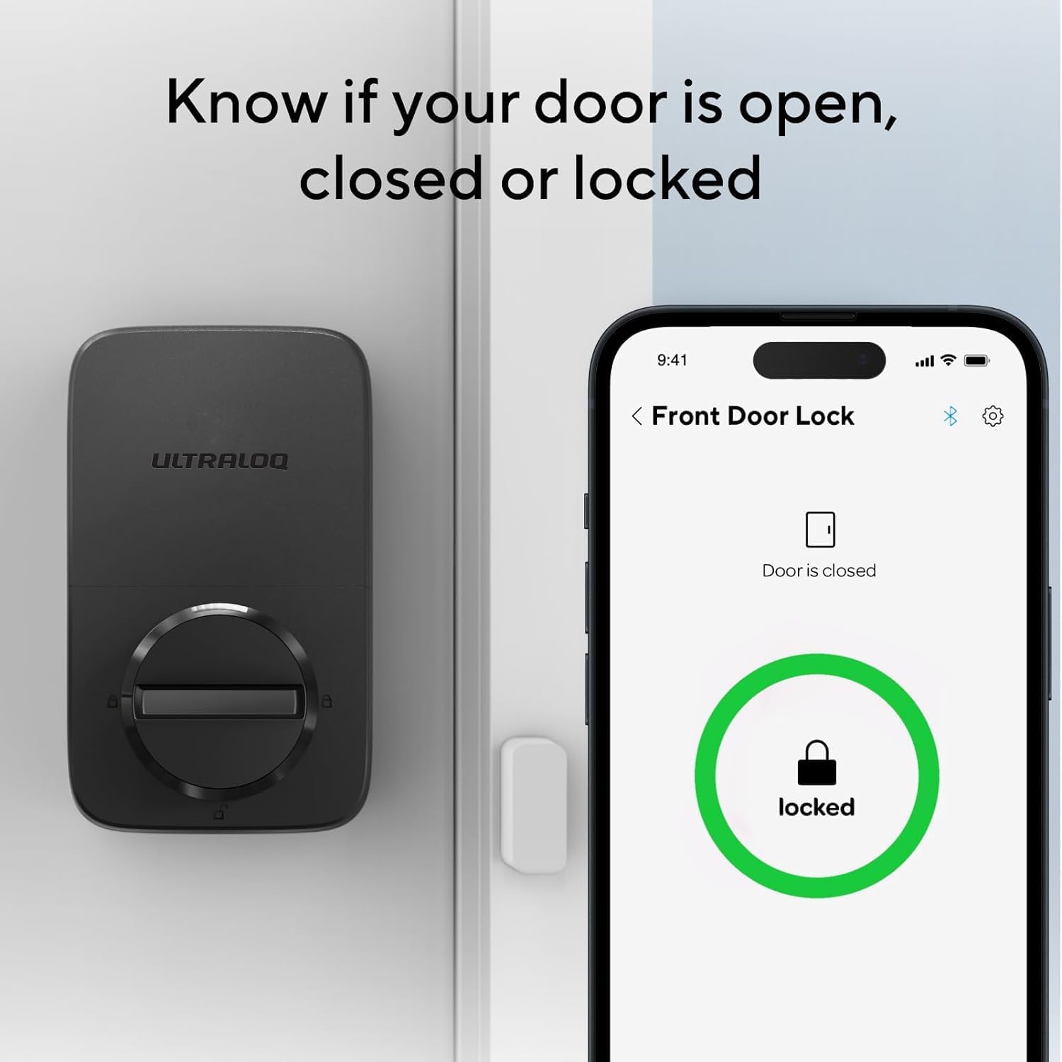 ULTRALOQ U-Bolt Pro WiFi Smart Lock with Built-in WiFi,8-in-1 Keyless Entry Door Lock with Door Sensor,Fingerprint Deadbolt,WiFi Door Lock,App Remote Control,Door Status Alert,Voice Control with Alexa