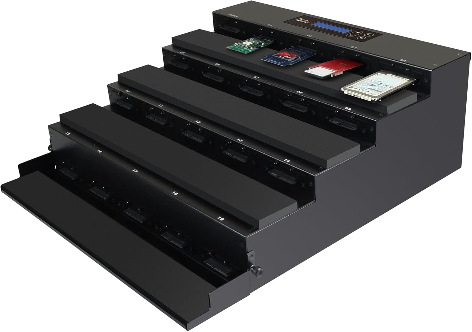 EZ DUPE 1-19 HD Cyclone 600 Duplicator (600MB/s) - Standalone Flatbed SATA HDD SSD Cloner & Eraser