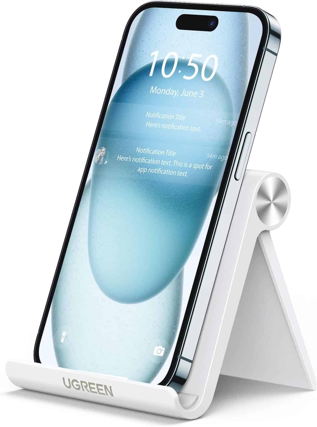 UGREEN Cell Phone Stand, Smartphone Holder for Desk, Adjustable and Foldable-9