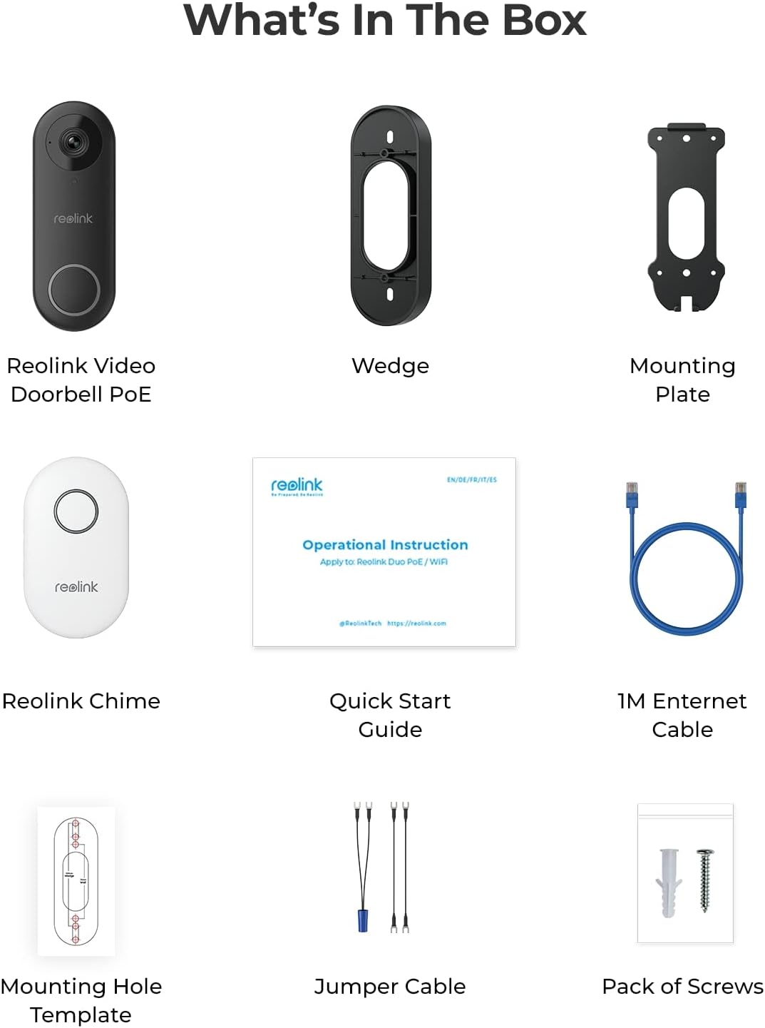 REOLINK Video Doorbell Camera with Chime, Wired PoE IP Security Cam Outdoor, 5MP 180° Diagonal, Two-Way Talk, Humanoid Detection, Plug & Play, Secured Local Storage, No Monthly Fee, DoorbellPoE