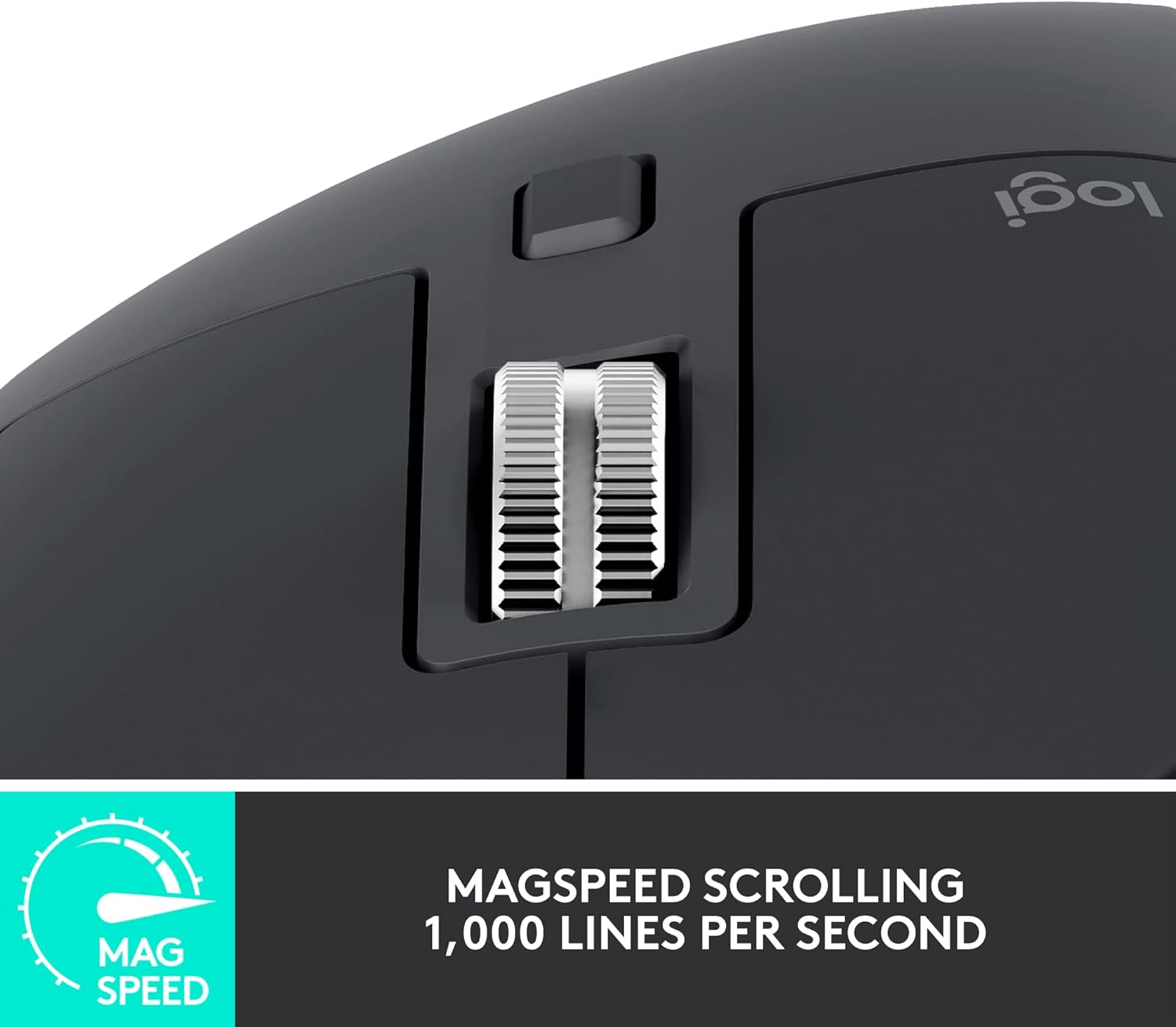 Logitech MX Master 3S - Wireless Performance Mouse with Ultra-Fast Scrolling, Ergo, 8K DPI, Track on Glass, Quiet Clicks, USB-C, Bluetooth, Windows, Linux, Chrome