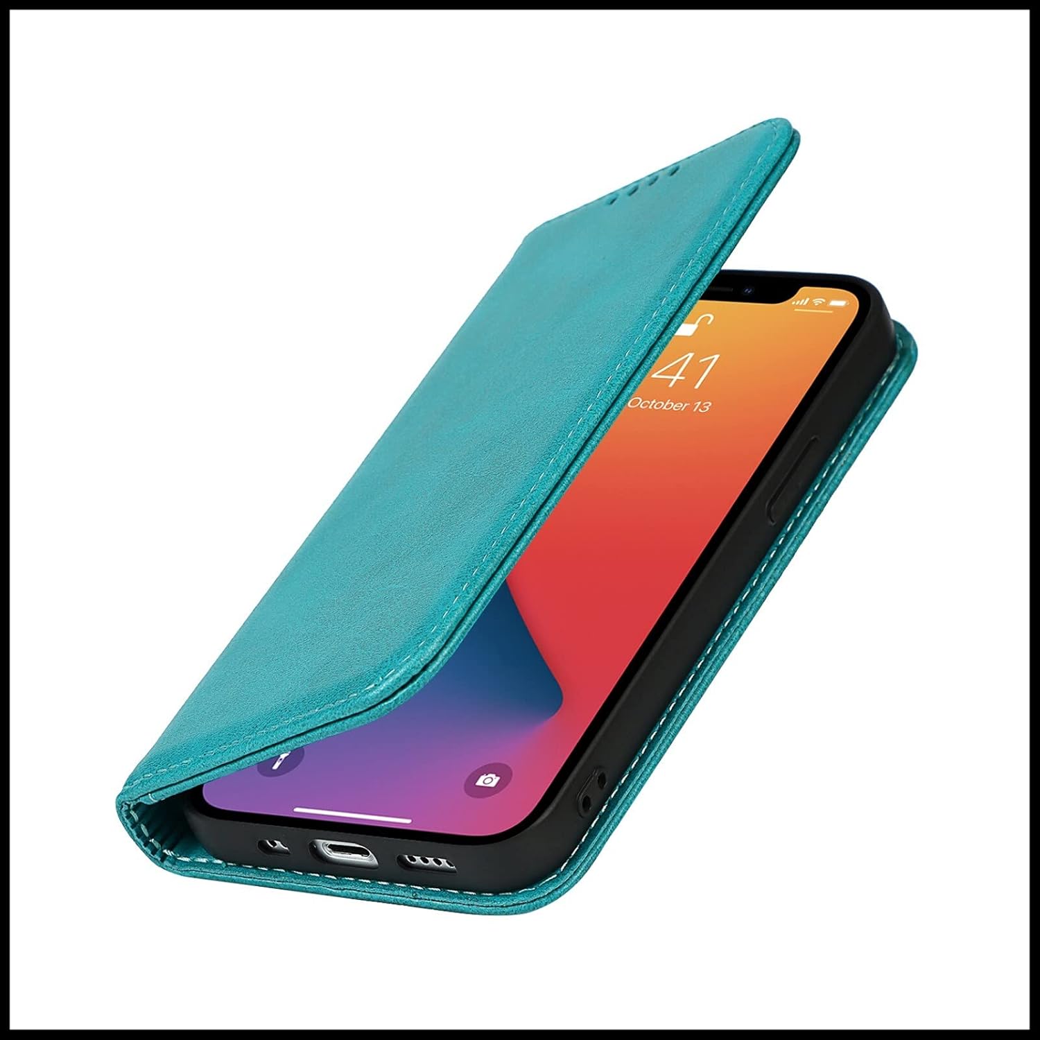 FROLAN for iPhone 13 Wallet Case with Card Holder, Premium PU Leather Credit Slot Flip Folio Book Drop Protection Shockproof Phone Cover for iPhone 13 6.1 Inch