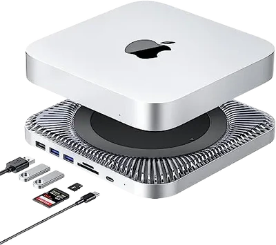 RayCue Type-C Stand & Hub with SATA SSD Enclosure for Mac Mini / Mac Studio (US Plug)