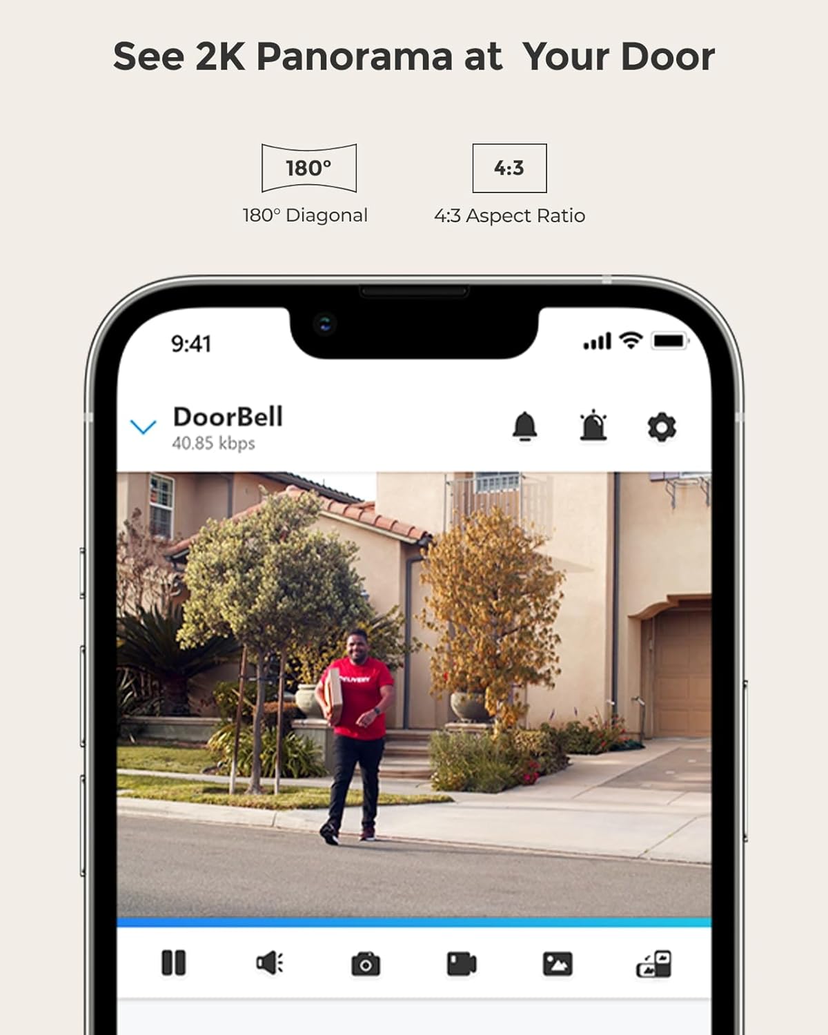 REOLINK Video Doorbell Camera with Chime, Wired PoE IP Security Cam Outdoor, 5MP 180° Diagonal, Two-Way Talk, Humanoid Detection, Plug & Play, Secured Local Storage, No Monthly Fee, DoorbellPoE