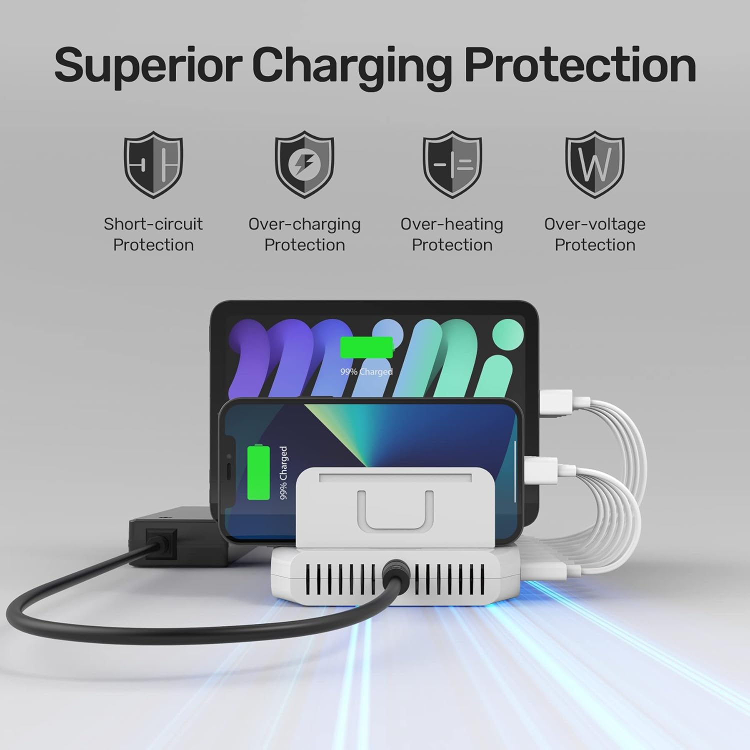 Unitek 96W 10-Port USB Charging Dock Hub-7