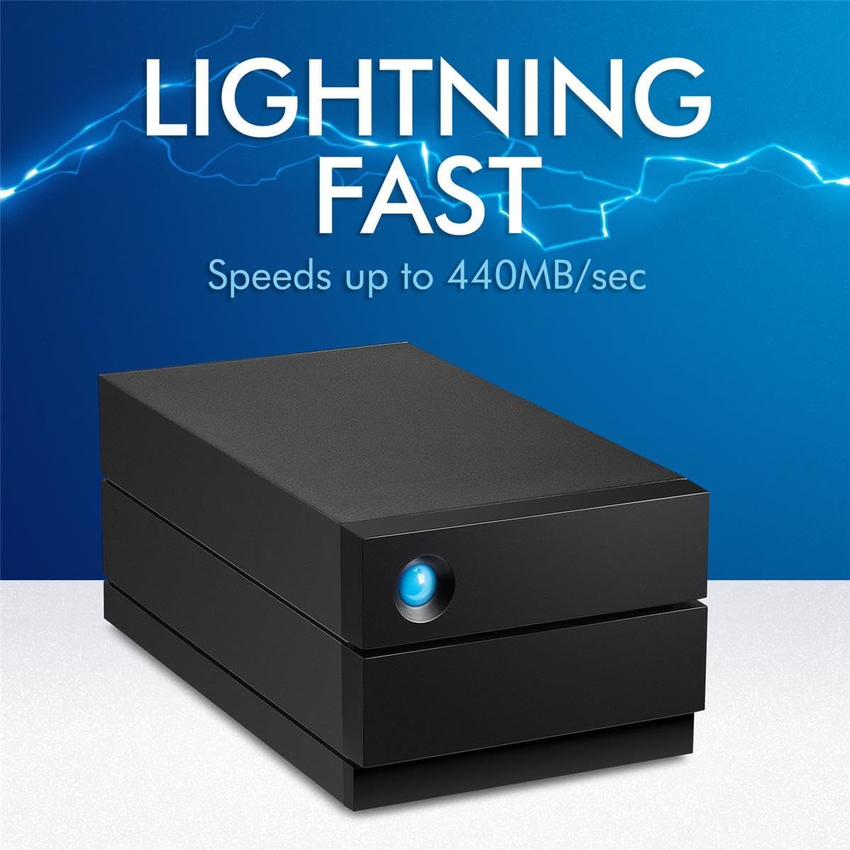 LaCie 2big RAID USB-C External Hard Drive Desktop, 40TB, Black