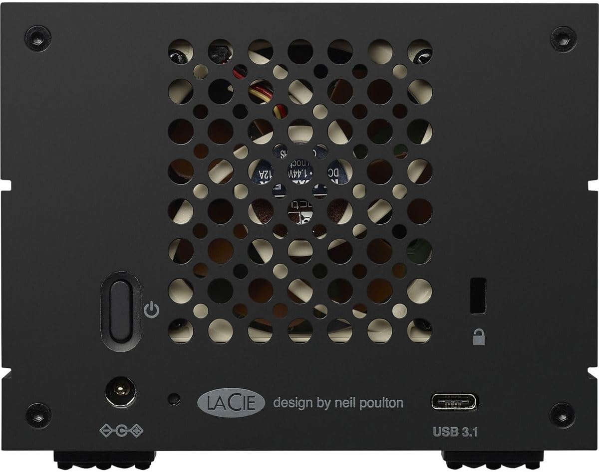 LaCie 2big RAID USB-C External Hard Drive Desktop, 40TB, Black