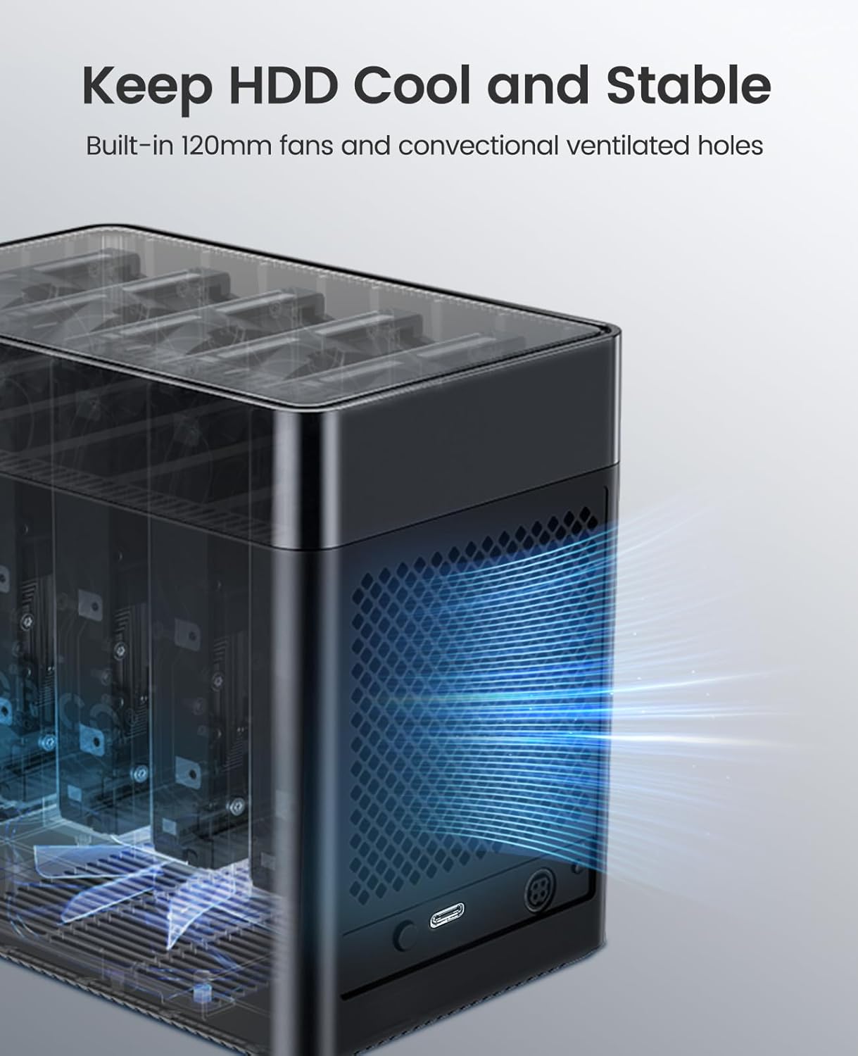 ORICO 5-Bay 3.5" USB-C Hard Drive Enclosure — DS500C3