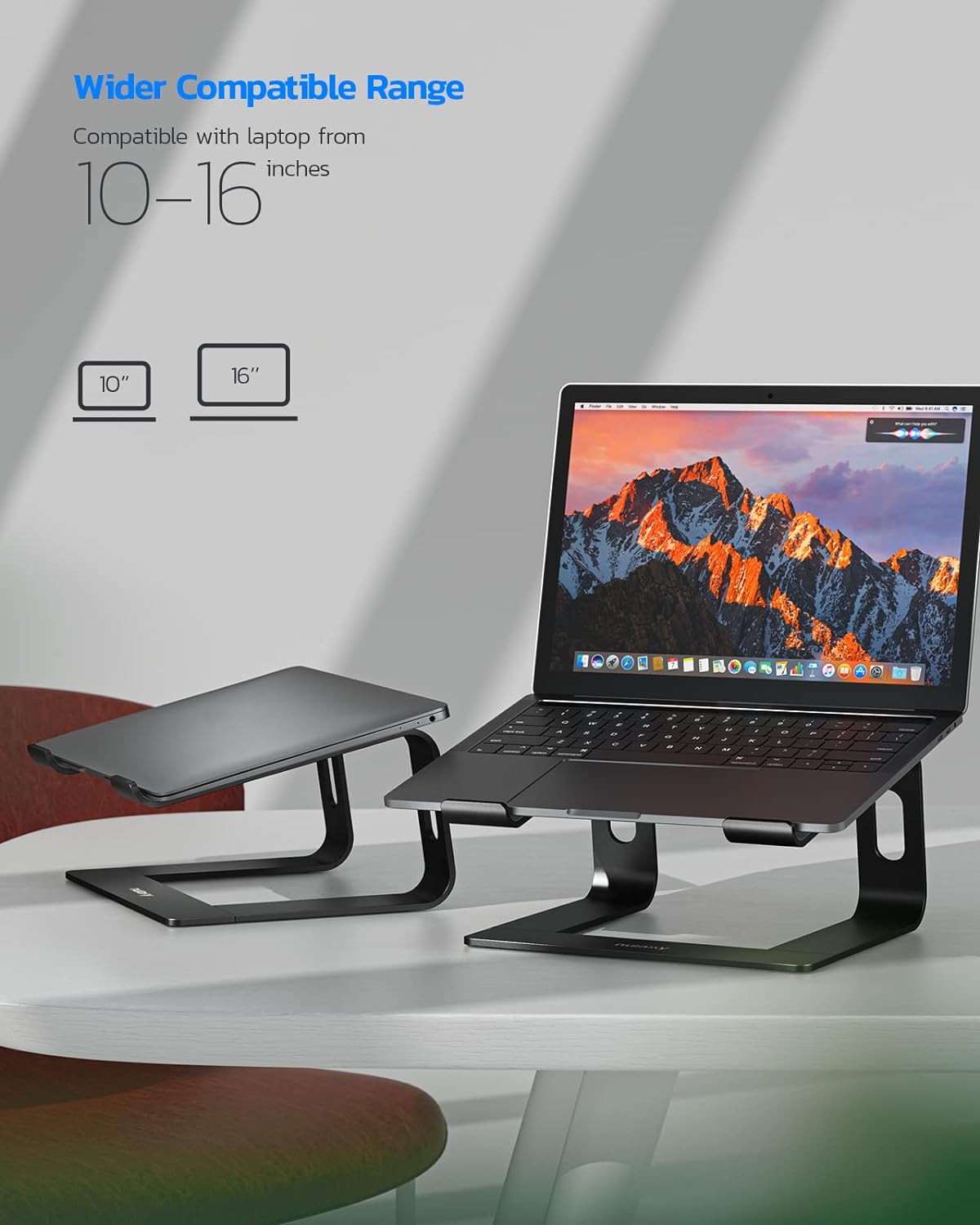 NULAXY Laptop Stand for Desk, Aluminum Laptop Riser, Ventilated Computer Stand