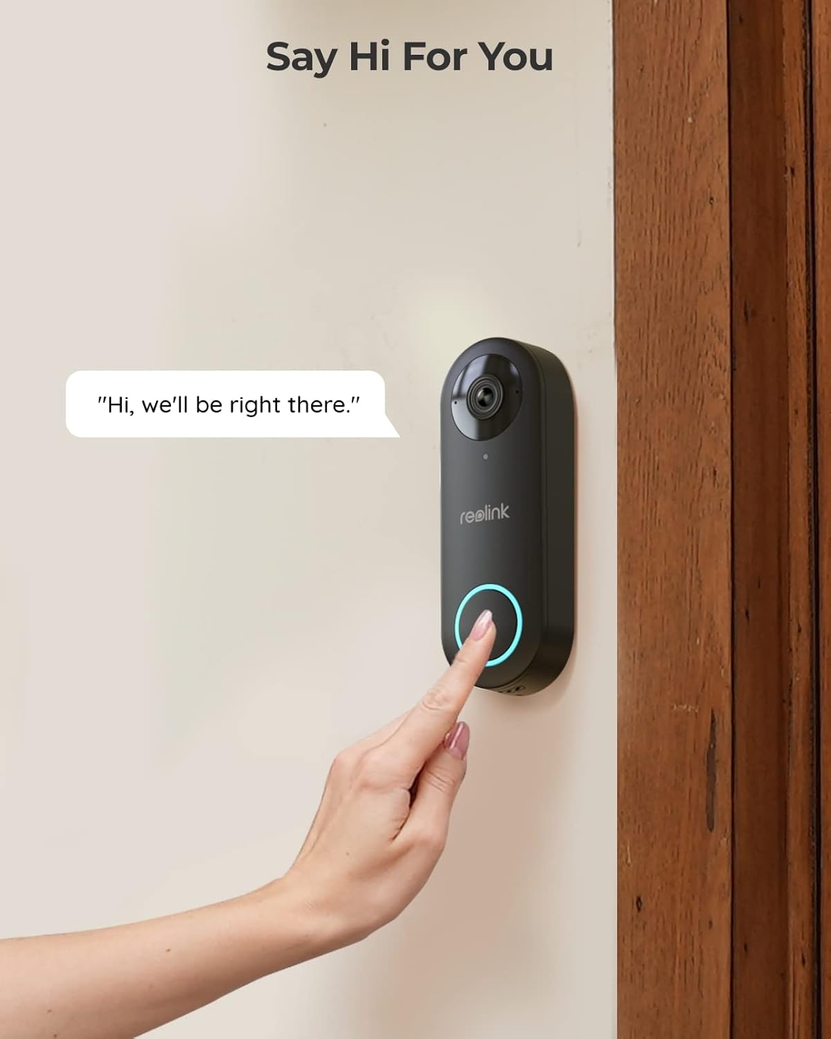 REOLINK Video Doorbell Camera with Chime, Wired PoE IP Security Cam Outdoor, 5MP 180° Diagonal, Two-Way Talk, Humanoid Detection, Plug & Play, Secured Local Storage, No Monthly Fee, DoorbellPoE