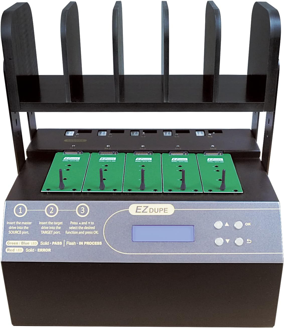 EZ DUPE 1-to-4 NVMe Cyclone Pro Duplicator & Eraser (300MB/s)