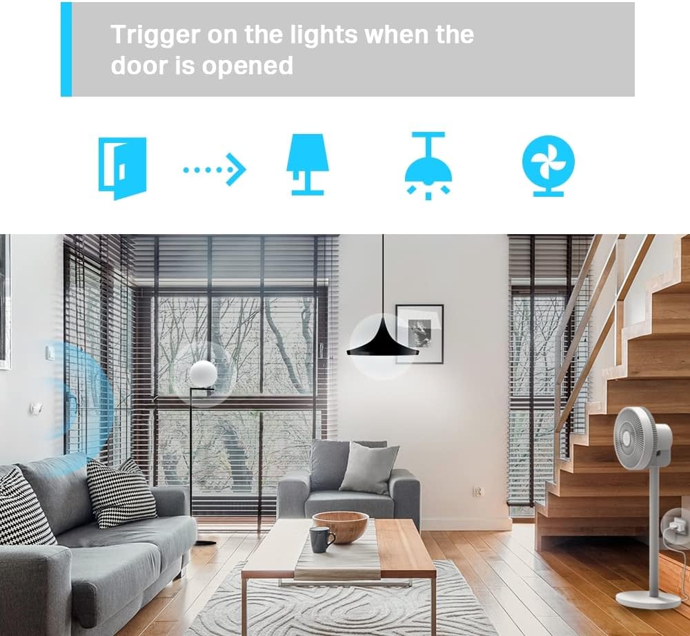 Tapo Smart Motion Sensor, Wide Range Detection, Motion-Activated Light, Energy Saving, Instant Alerts & App Notification, Battery-Powered (Tapo T100） | AU Version |