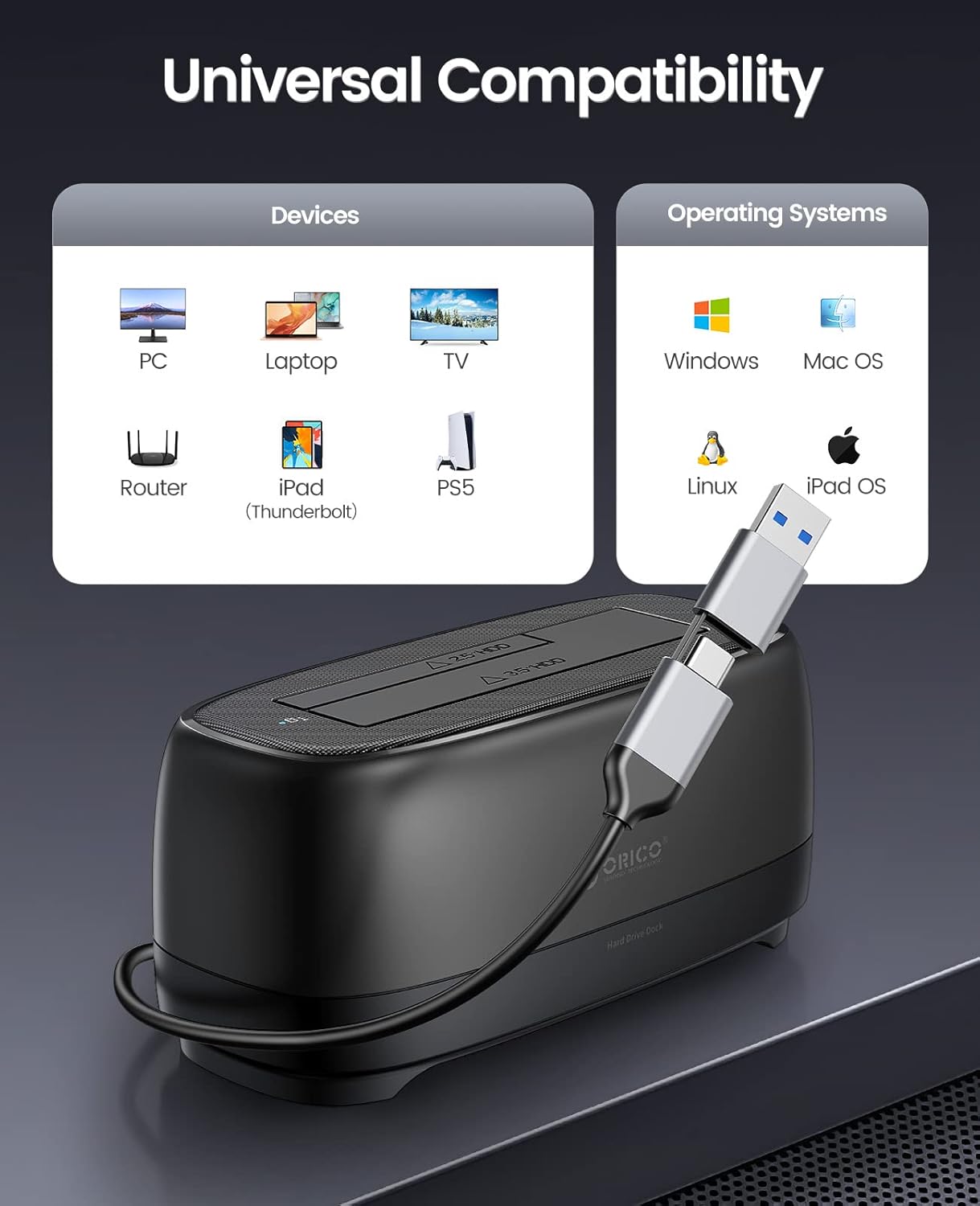 ORICO 3.5" Hard Drive Docking Station (DD18C3)