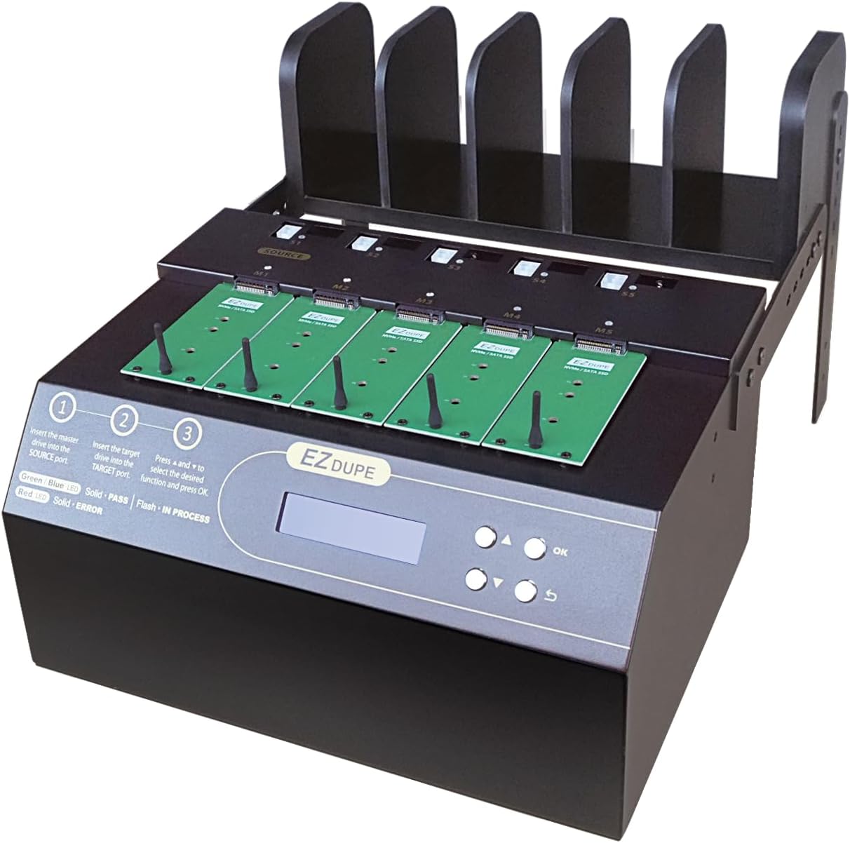 EZ DUPE 1-to-4 NVMe Cyclone Pro Duplicator & Eraser (300MB/s)