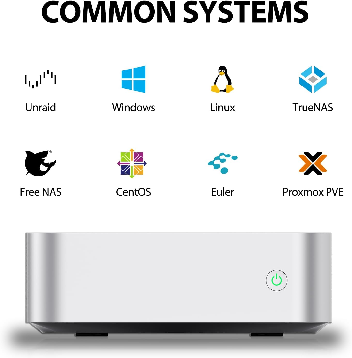 Aiffro K100 All-SSD NAS Storage | Intel N100 | 8GB LPDDR5 4800MHz | 4 Bays 2280 M.2 SSD Up to 16TB | 2.5GbE RJ45 | Mini Pocket NAS | Set for Truenas, Freenas, Unraid, Windows, OMV