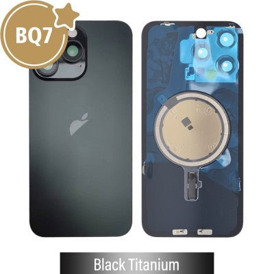 BQ7 Rear Cover Glass with Camera Lens Glass & MagSafe Magnet for iPhone 15 Pro Max-4