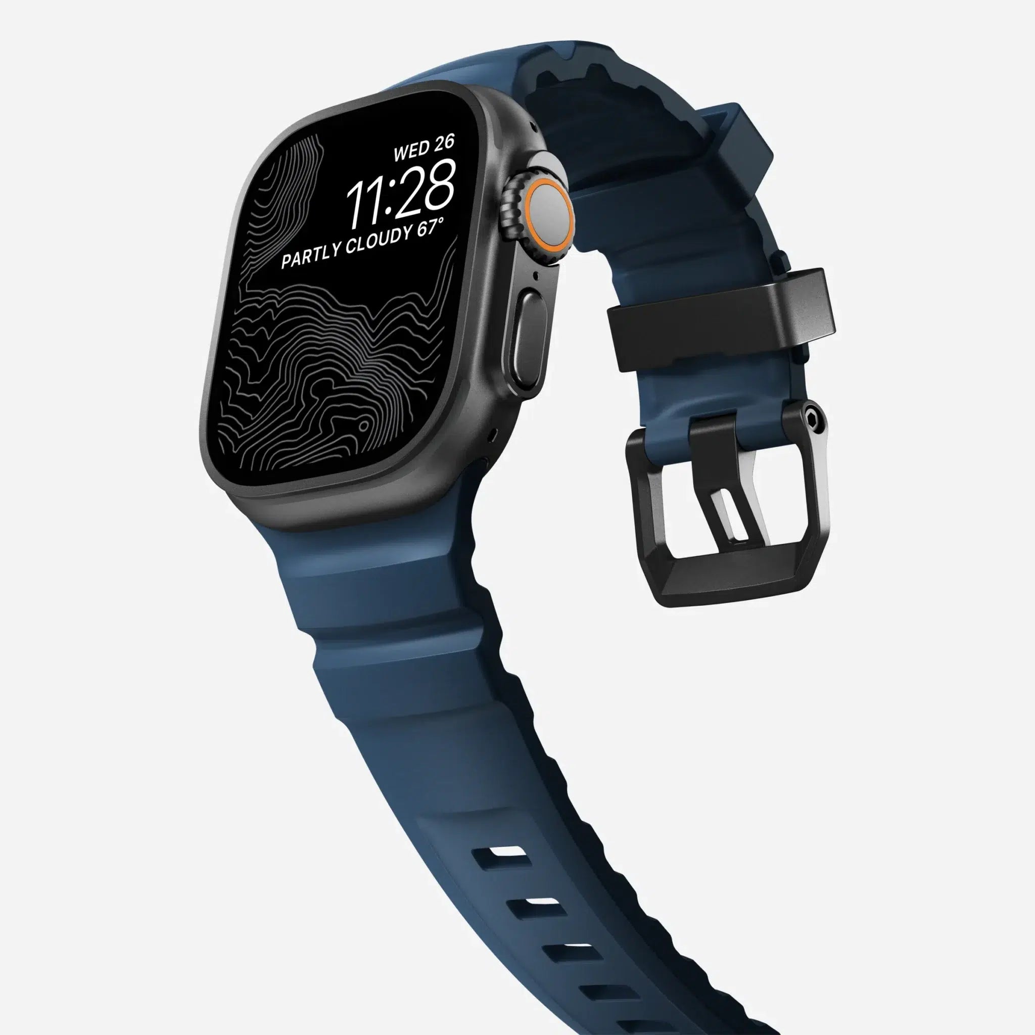 NOMAD Rocky Point Band for Apple Watch Ultra / 46 mm – Atlantic Blue (Special Edition)