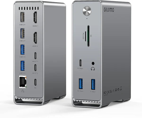RayCue 14-in-2 USB-C Docking Station for MacBook (Dual 4K HDMI)-7