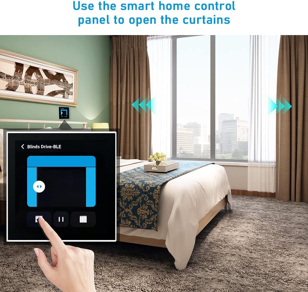 Diewu Smart Home Panel Multi-Functional WiFi Smart Scene Wall Switch ZigBee BT Function APP Remote wi 4-inch LCD Touch Screen Clo Date Temperature Wea er Display
