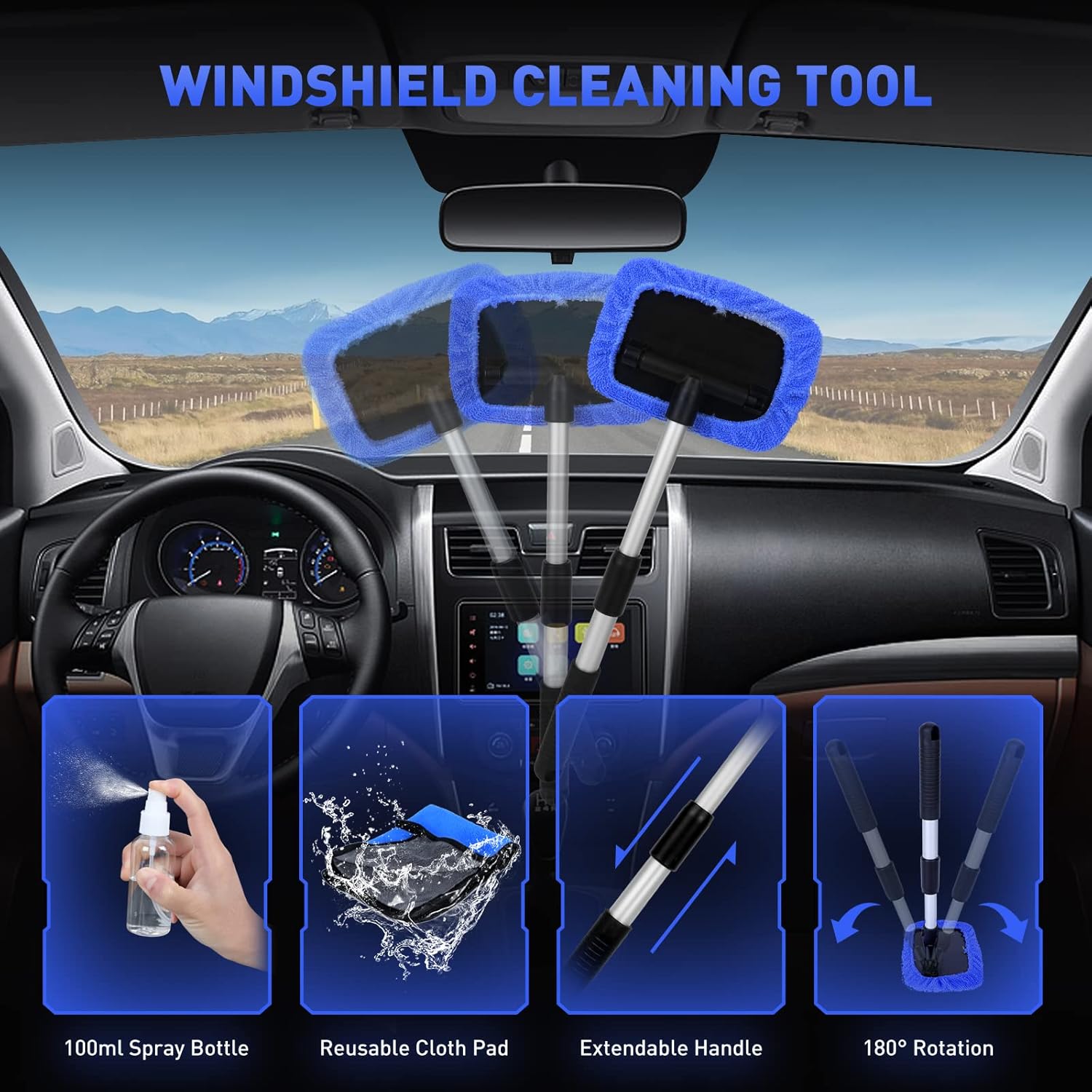 BGFJYUK 22Pcs Car Interior Detailing Kit with High Power Handheld Vacuum,Car Cleaning Kit,Detailing Brush Set, Windshield Cleaner,Car Wash Kit for Exterior Wheels
