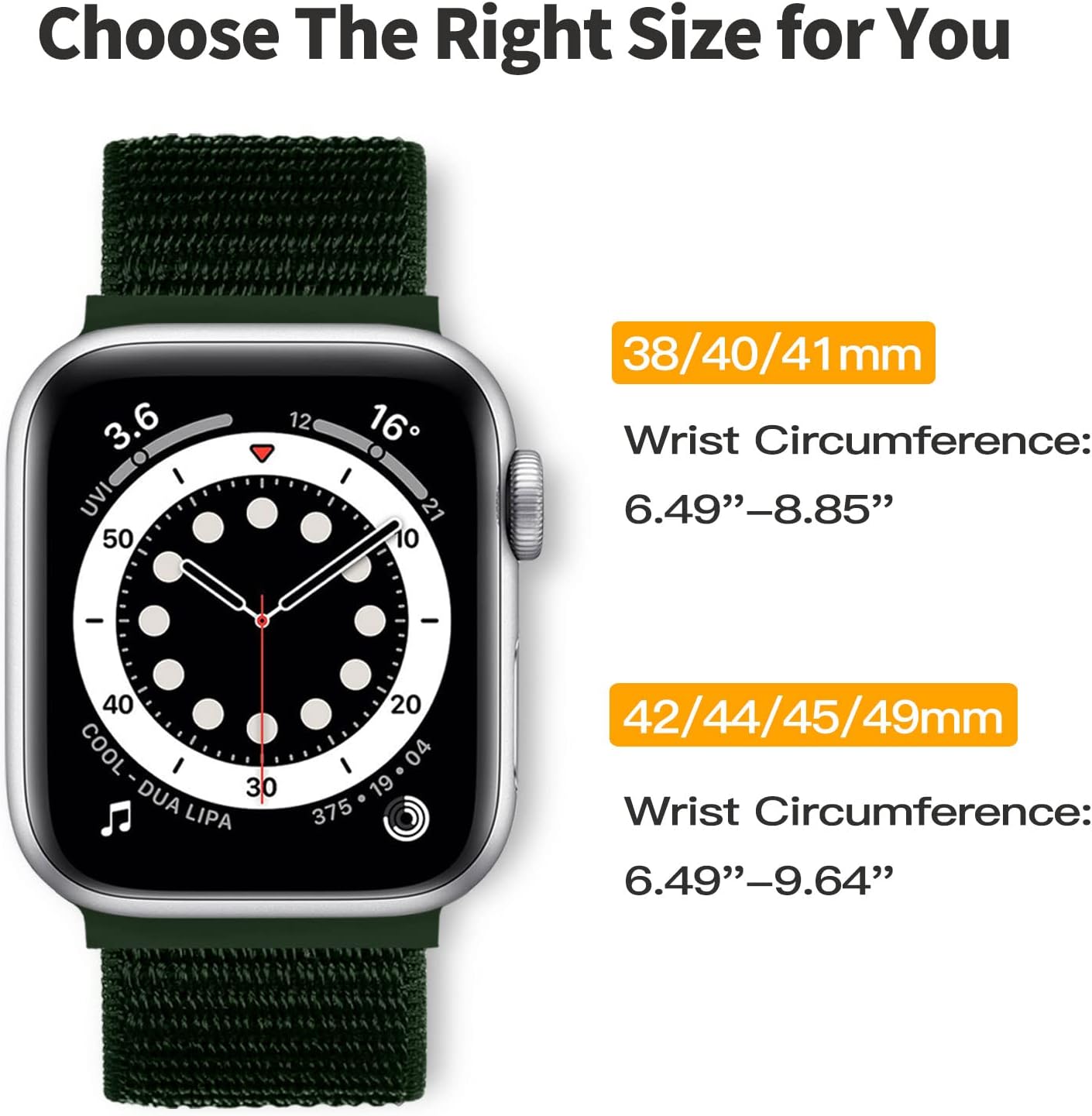 Witzon Solo Loop for Apple Watch Band 42mm 44mm 46mm 45mm 49mm 41mm 40mm 38mm Men Women, Soft Adjustable Straps Breathable Nylon Sport Bands for Apple iWatch Ultra Series 10 9 8 7 6 5 4 3 2 1