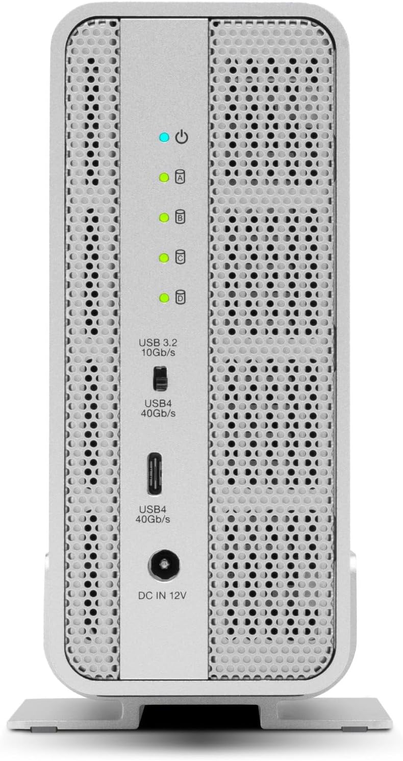 OWC Express 4M2 USB4 NVMe Enclosure – 4-Bay M.2 SSD, RAID, Up to 3200MB/s