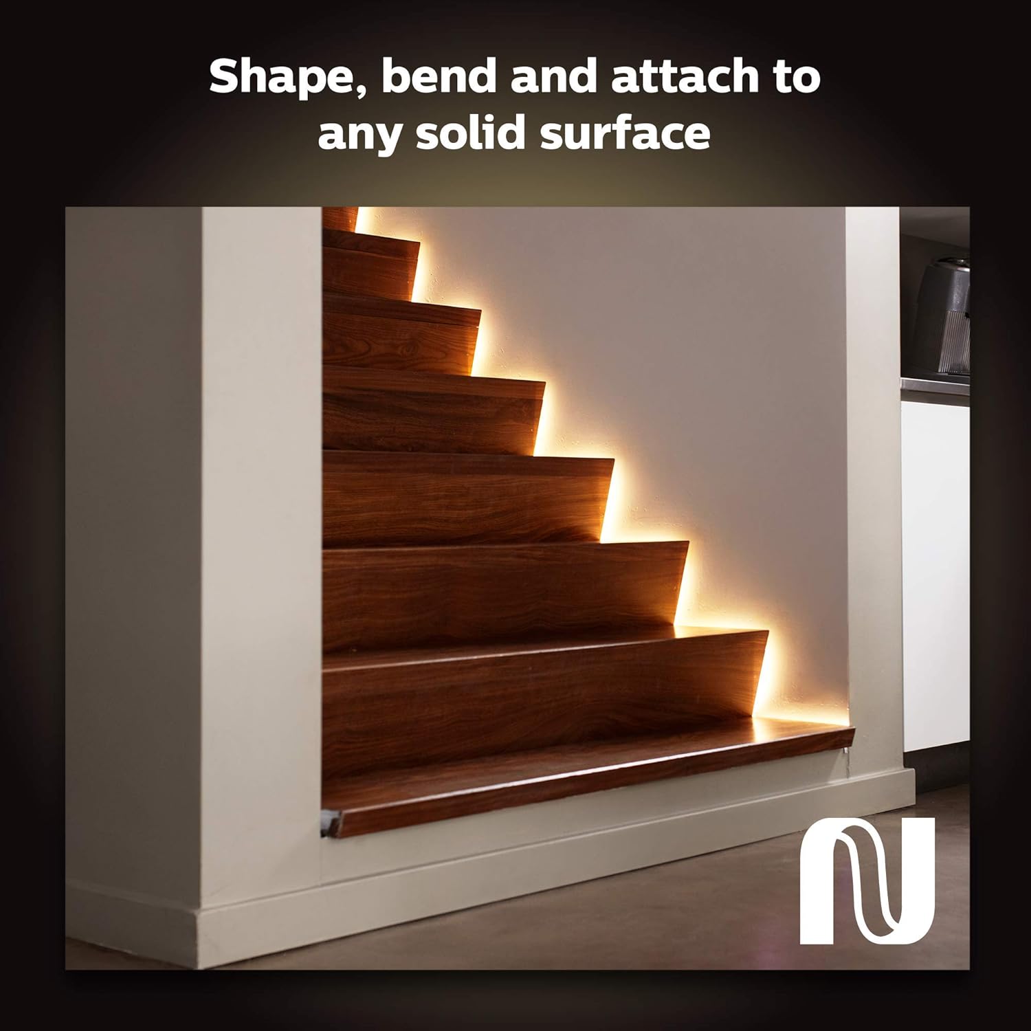 Philips Hue LightStrip Plus Dimmable LED Smart Light - Two Metre Base Kit (Compatible with Bluetooth, Amazon Alexa, Apple HomeKit, and Google Assistant), White and Colour HUESTRIPBT