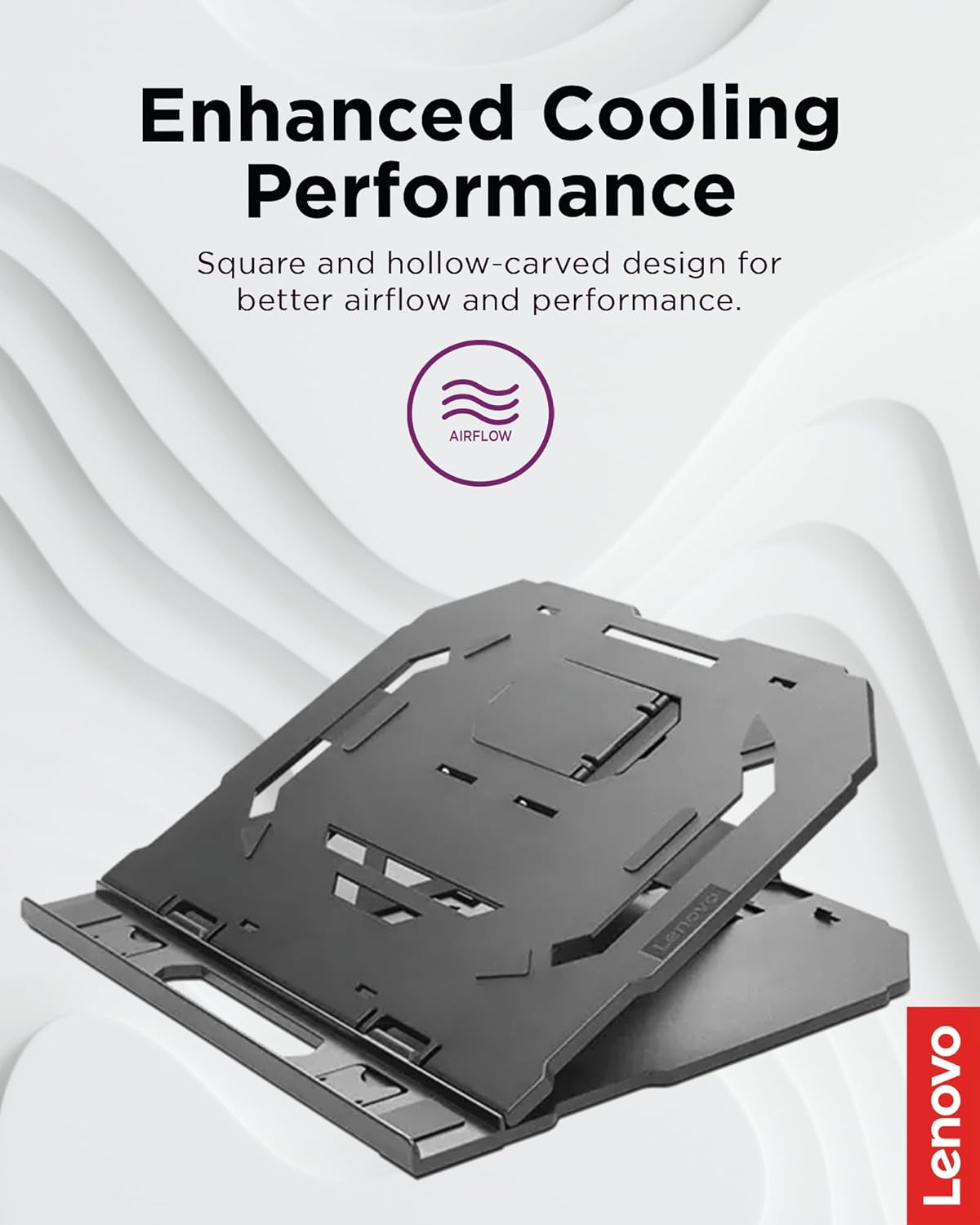 Lenovo 2-in-1 Laptop Stand - Adjustable, Portable, Foldable, Ergonomic, Non-Slip