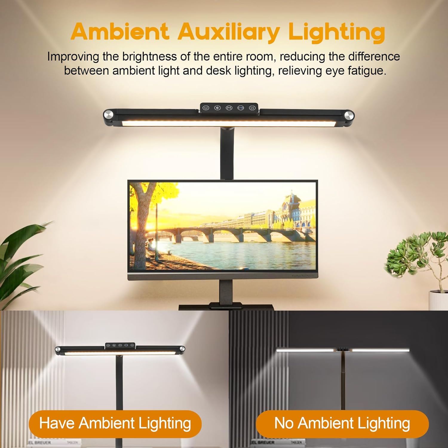 Anyuainiya LED Desk Lamp with Clamp — 24W Architect Light