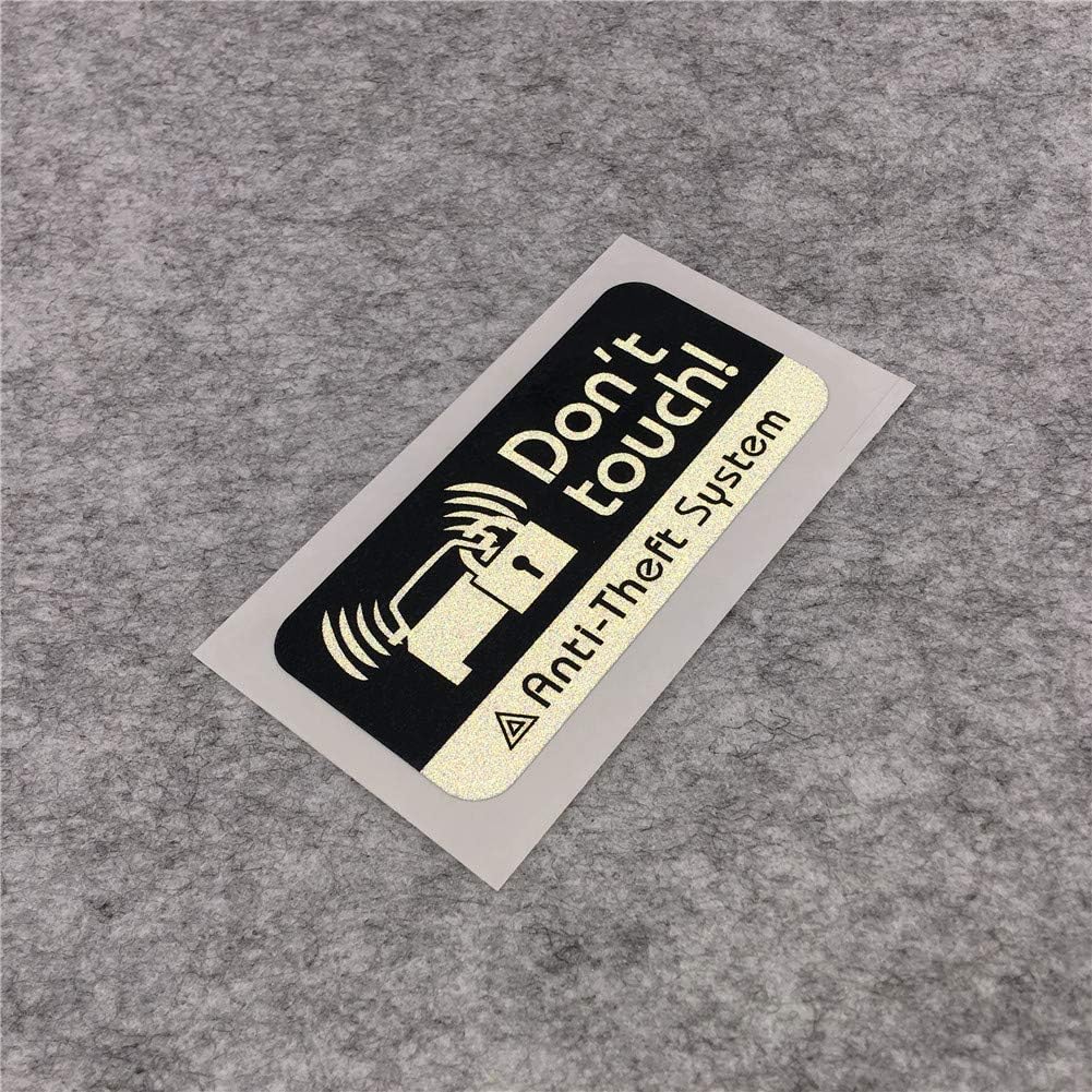 Horayten 2X Car Styling Vinyl Tape Warning DO NOT Touch Anti-Theft System Auto Window Sticker Decal 3M 70x33mm