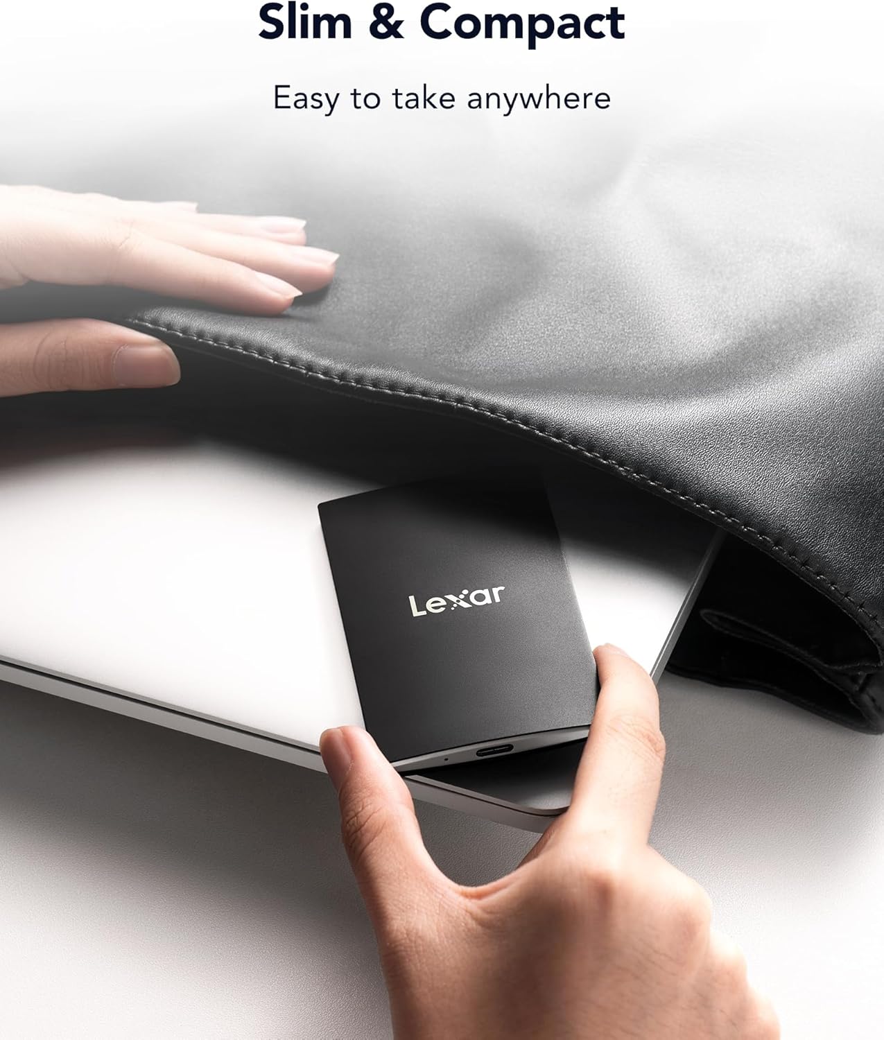 Lexar SL500 External SSD 2TB, USB3.2 Gen2x2 Portable SSD, PSSD up to 2000MB/s Read, 1800MB/s Write, External Solid State Drive for iPhone15 Series/Mac/PS5/XBOX/Laptop/PC (LSL500X002T-RNBNG)